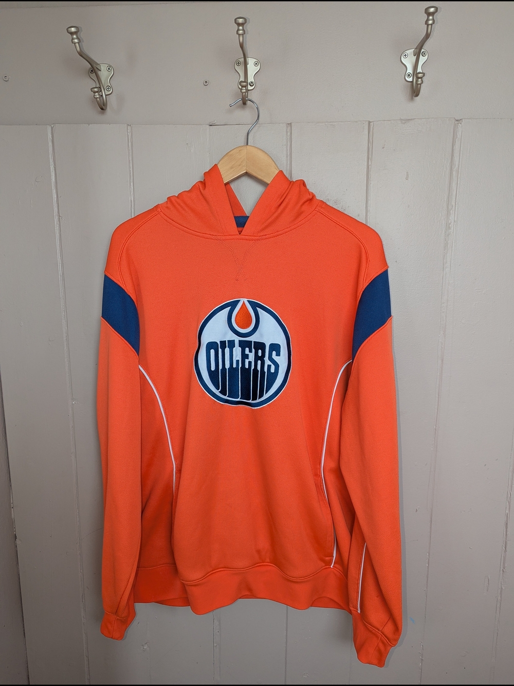 CCM Vintage Edmonton Oilers Orange Hoodie